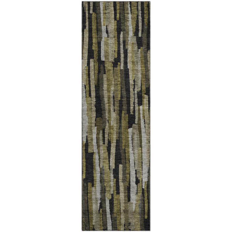 Premium Machine Washable Dahl AMF1079 Stripes Rug, Runner 2'3" x 7'6"