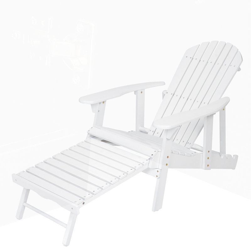Outdoor Acacia Wood Patio Chair, White