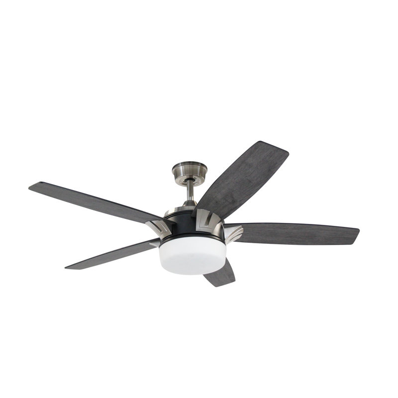 Kanali 52 inch Matte Black Ceiling fan with LED Light Kit and Remote Control