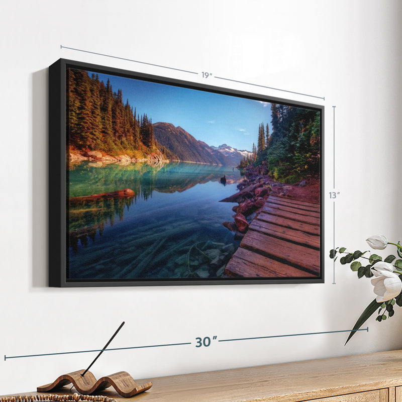 Impression sur toile Mountain Lake, H 13 po x l 19 po