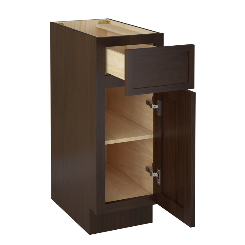 Base de meuble-lavabo simple 12 po seulement, Brun