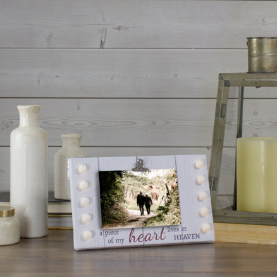 Toile avec clip photo 10,25 "My Heart Lives in Heaven"