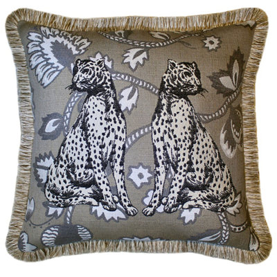 Fringed Sunbrella® Indoor/Outdoor Throw Pillow