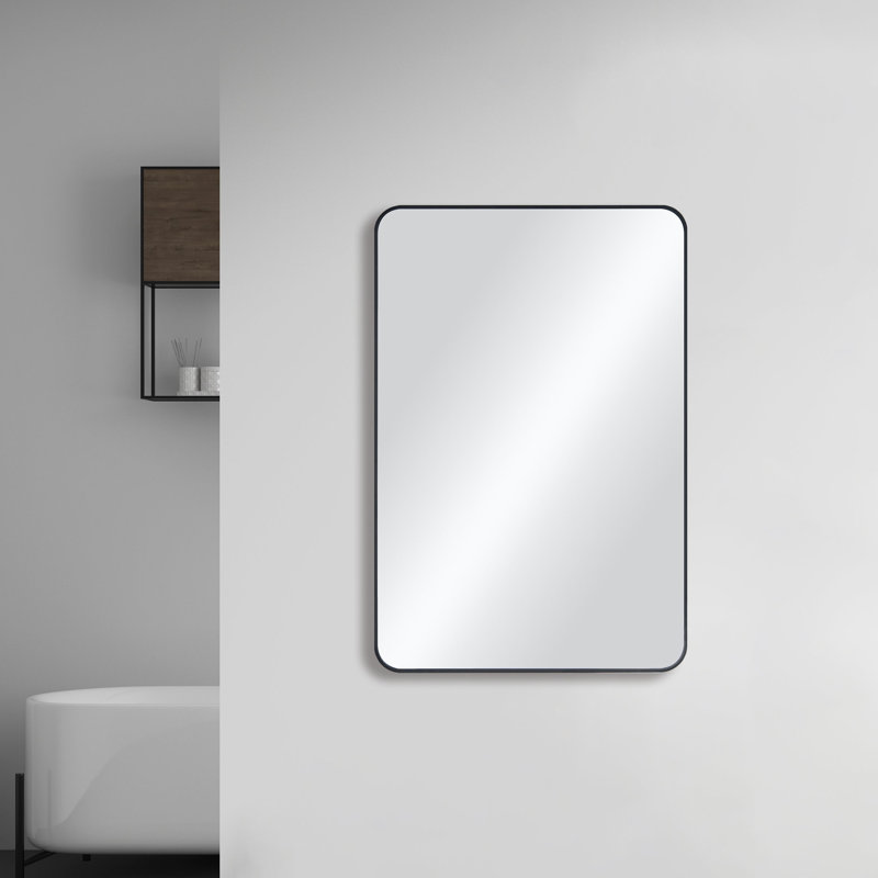 Miroir mural incassable 18 po x 36 po, Noir mat, 36 po x 24 po