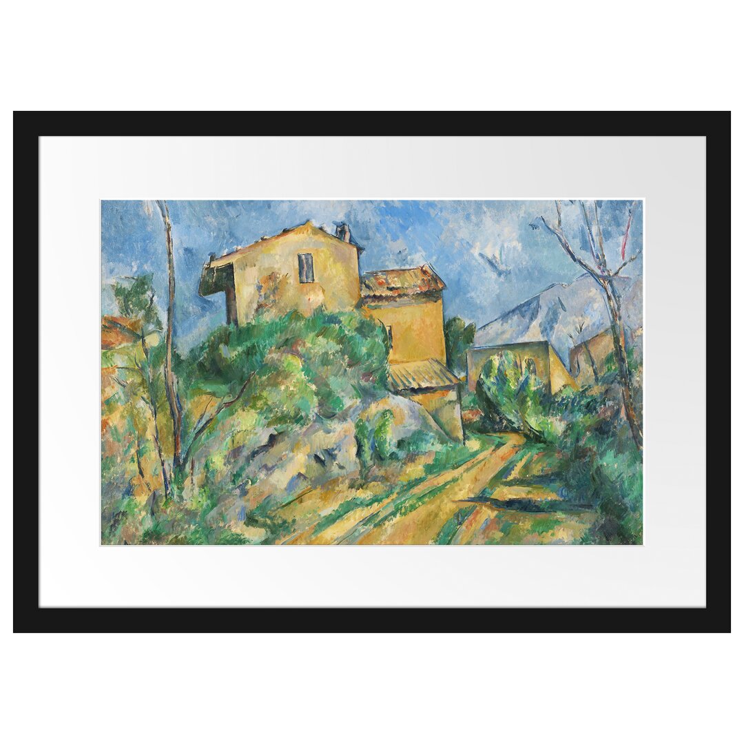 Gerahmter Kunstdruck Das Haus der Maria auf dem Weg zum Château Noir von Paul Cezanne