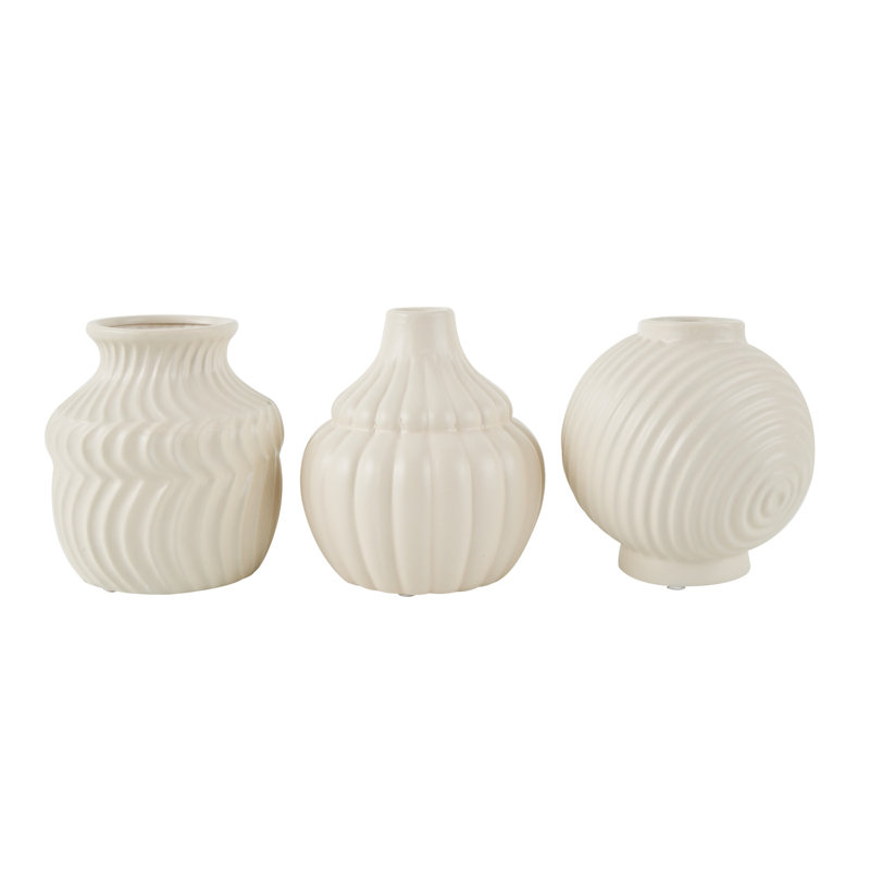 Milanni Ceramic / Porcelain Table Vase, Large, Cream