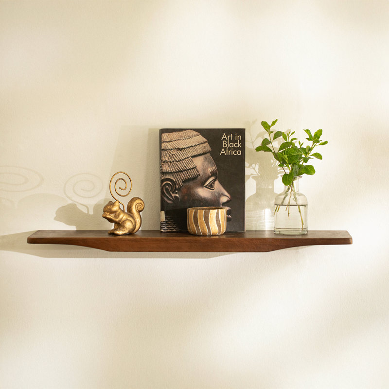 Sephine Modern Curved Floating Wooden Wall Shelves, Decorative Storage Shelf for Kitchen, Bedroom, Living Room, Office.