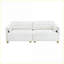 Canapé de salon en bois massif à 2 places Sofas | Beige | Flanelle