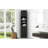Multi-Functional Corner Cabinet Tall Bathroom Storage Cabinet With Two Doors And Adjustable Shelves, Open Shelf, Black