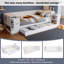 Multi-functional Daybed With Storage Drawer - 90 Or 135 Cm, White Finish, Rounded Corners, Mdf/plywood-422902416