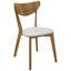 Chaises de salle à manger de style Mid-Century moderne brun clair et châtaignier de 2 pièces - 2 pièces
