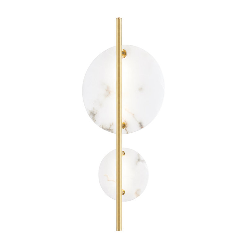 Plafonnier encastré 1 lumière McLeod, Laiton vieilli