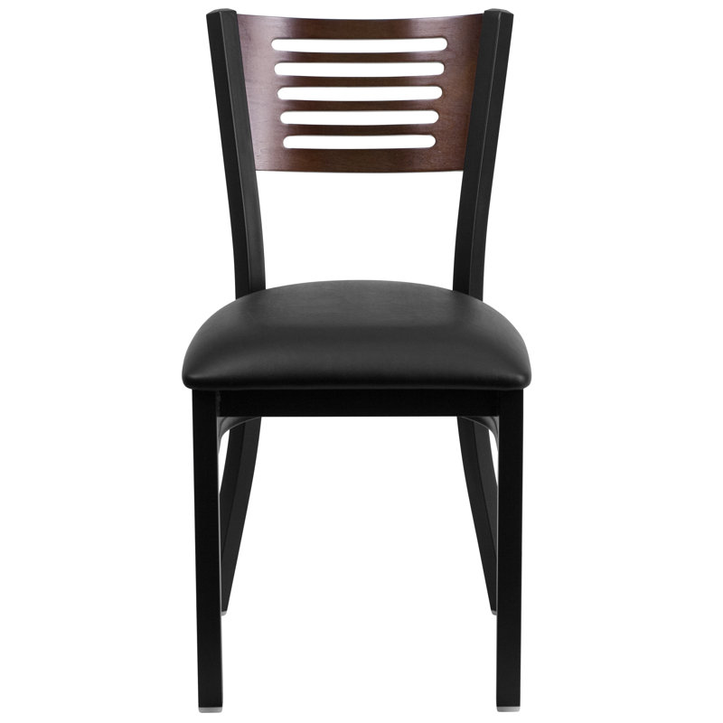 Prompton 19.5'' H Upholstered Side Chair, 1, Walnut/Black