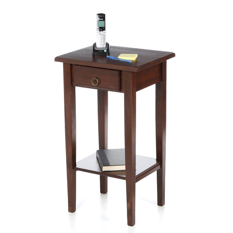 Table de bout avec rangement Alaia, Noyer