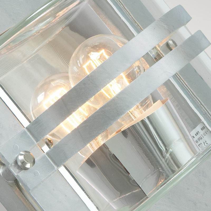 Parrott Outdoor Bulkhead Light, Galvanized Steel, Clear