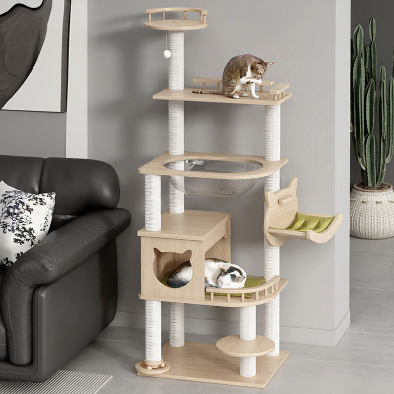 5-Tiers Cat Tree with Cat Condons,Perch,Scratching Posts