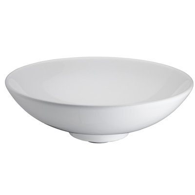 Barclay Diana 18.13'' White Fireclay Circular Bathroom Sink