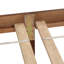 Lit en bois de pin avec tête de lit tapissier et pied de lit à panneau, avec deux pieds de support de traverse de lit et pieds de support de plateforme centrale-582248682