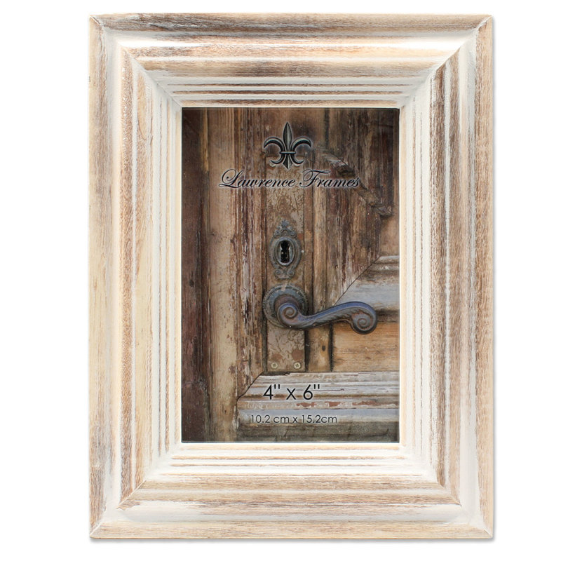 Chelchowska Wood Matte Picture Frame, White Wash, 4" x 6"