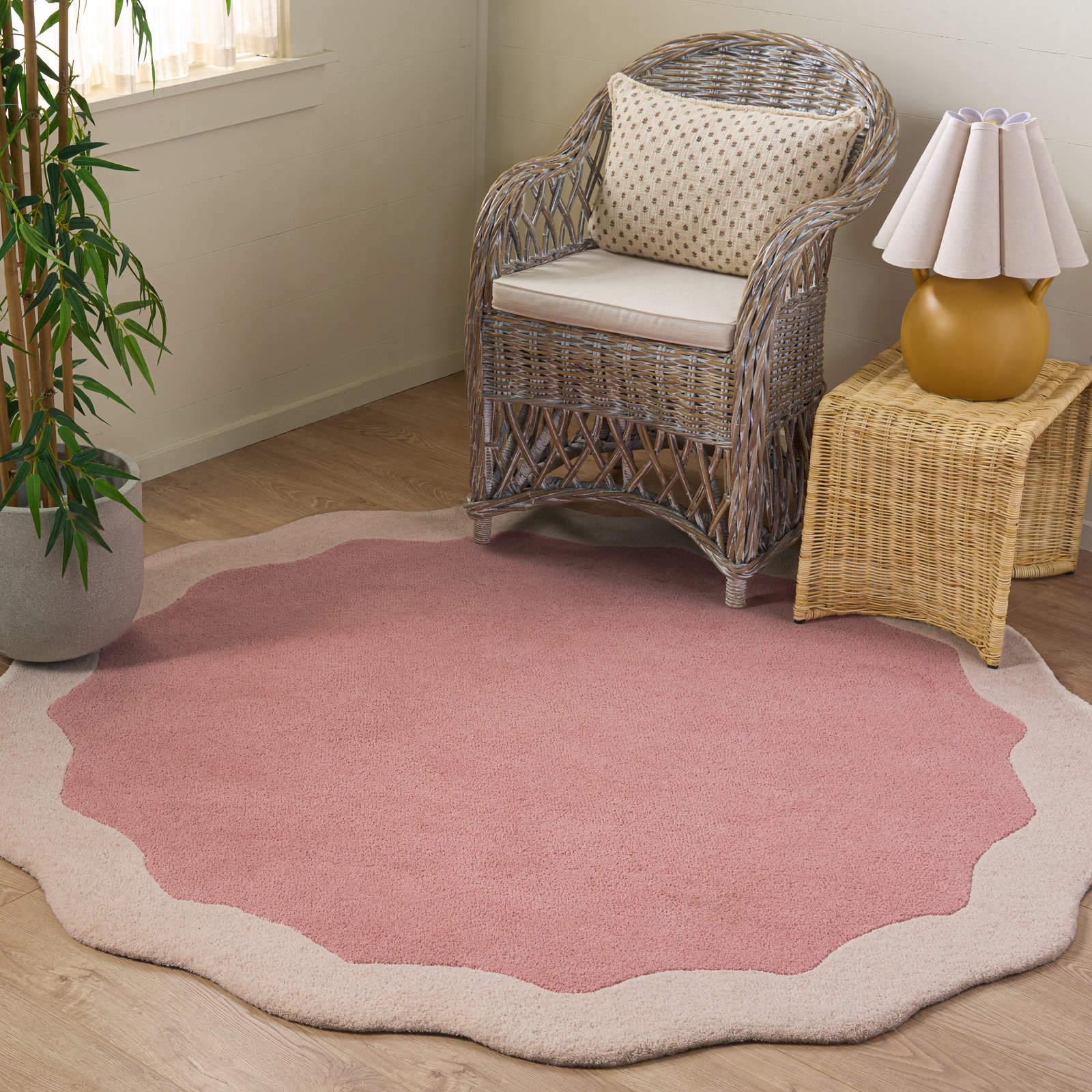 Hand-Tufted Wool Rug, Round 6'