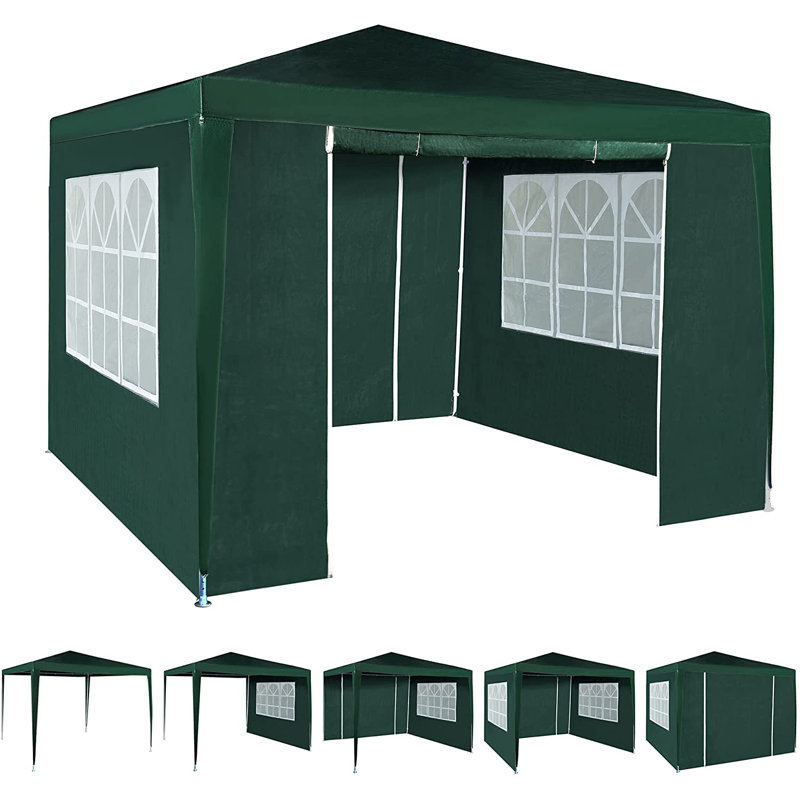 Mifflintown 3m x 3m Steel Party Tent, Green