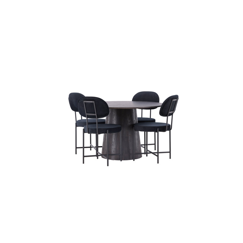 Araf 4 - Person Dining Set, Black