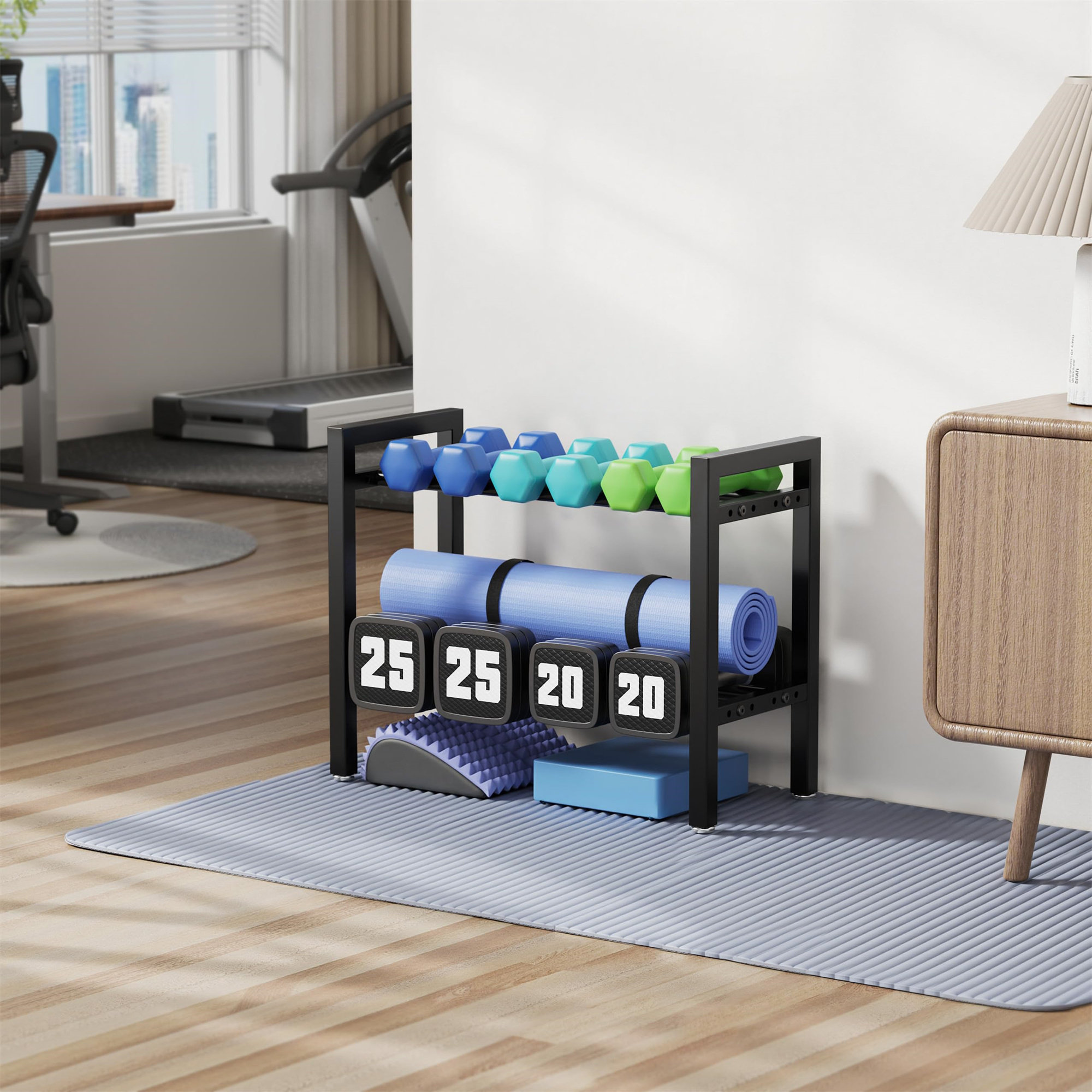 17 Stories Dumbbell Rack 2-Tier Weight Rack | Wayfair.co.uk
