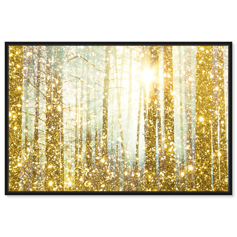 « Magical Forest » par Oliver Gal - impression d'art graphique, l 54 po x H 36 po, Cadre noir