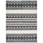 Tapis rayé en laine / coton ivoire / noir Stimpson-314785698