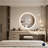 Round LED Bathroom Vanity Mirror with Bluetooth Speaker, Tempered Mirror, Dimmable, Anti-Fog, Touch Control-1743146880