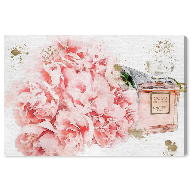 Fleurs et fleurs de parfum - impression, H 24 po x l 36 po, Toile tendue