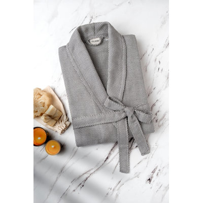 Peignoir 100% coton mi-mollet avec poches