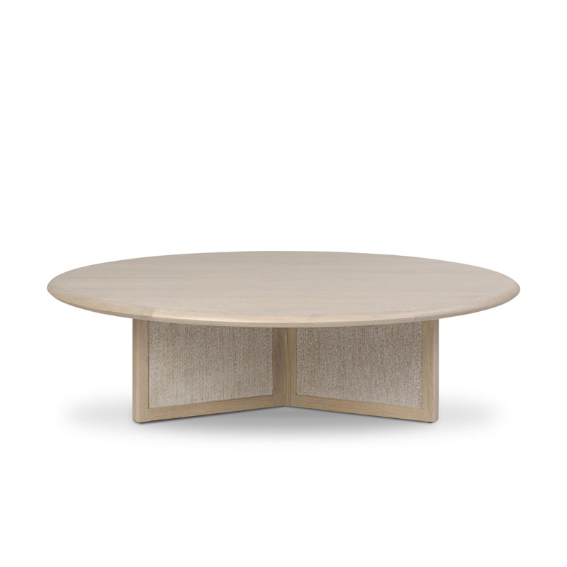 Jake Round Coffee Table-Oak Veneer, Natural