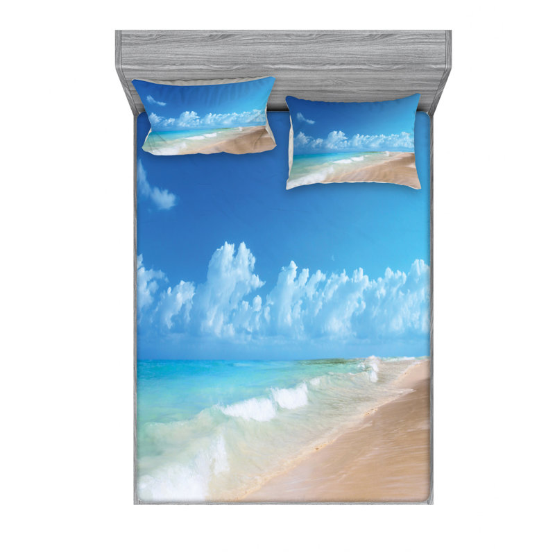 Microfiber Sheet Set, Queen Sheet Set with Fitted Sheet