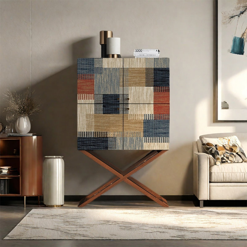 Armoire en noyer durable avec rangement spacieux, Brun