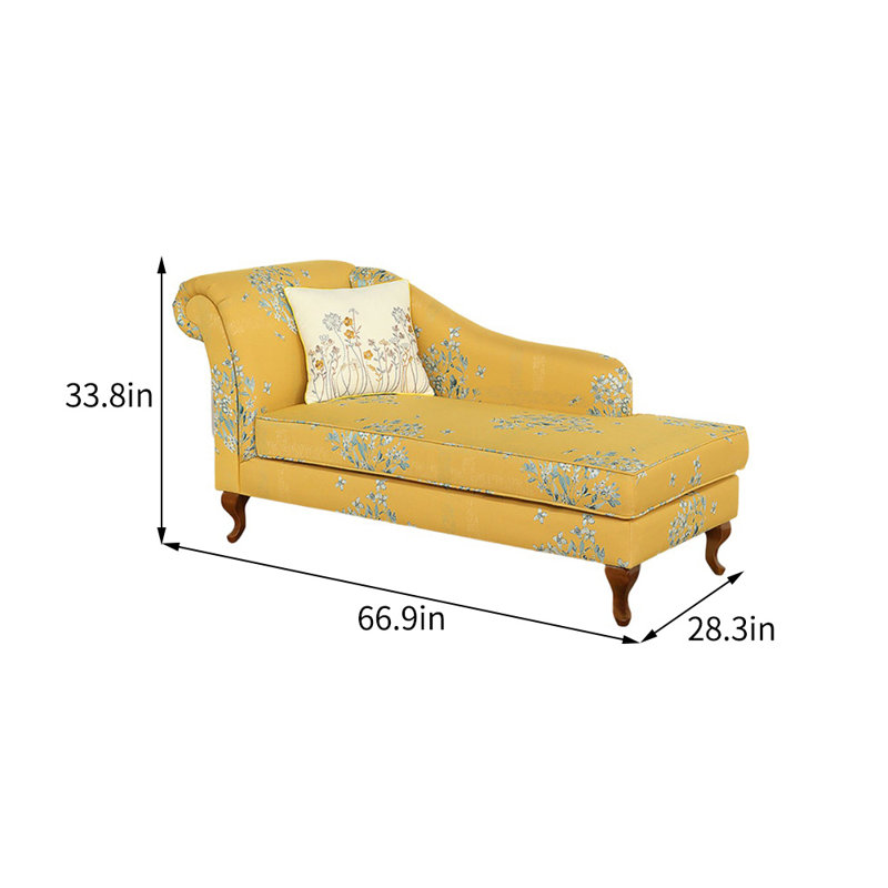 Chaise longue rembourrée Dzhenka, Jaune