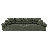Nerissa 102.4" Corduroy Modular Cloud Couch Comfy Sofa with One Ottoman-1968047492