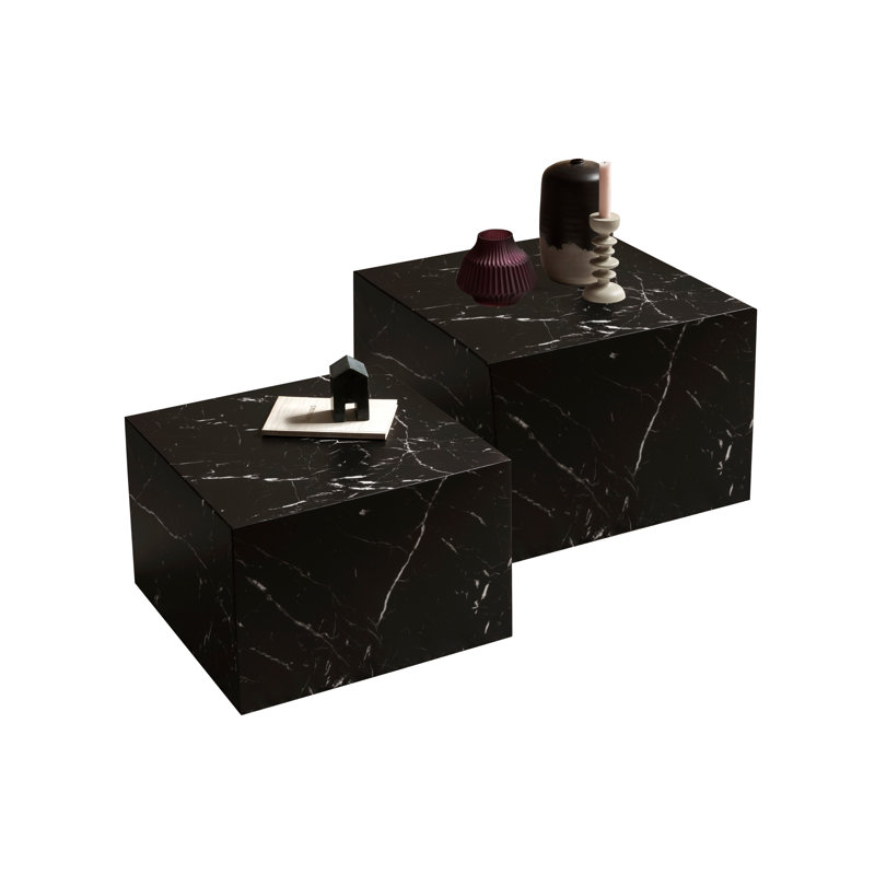 Kinnerly Block Coffee Table, Black