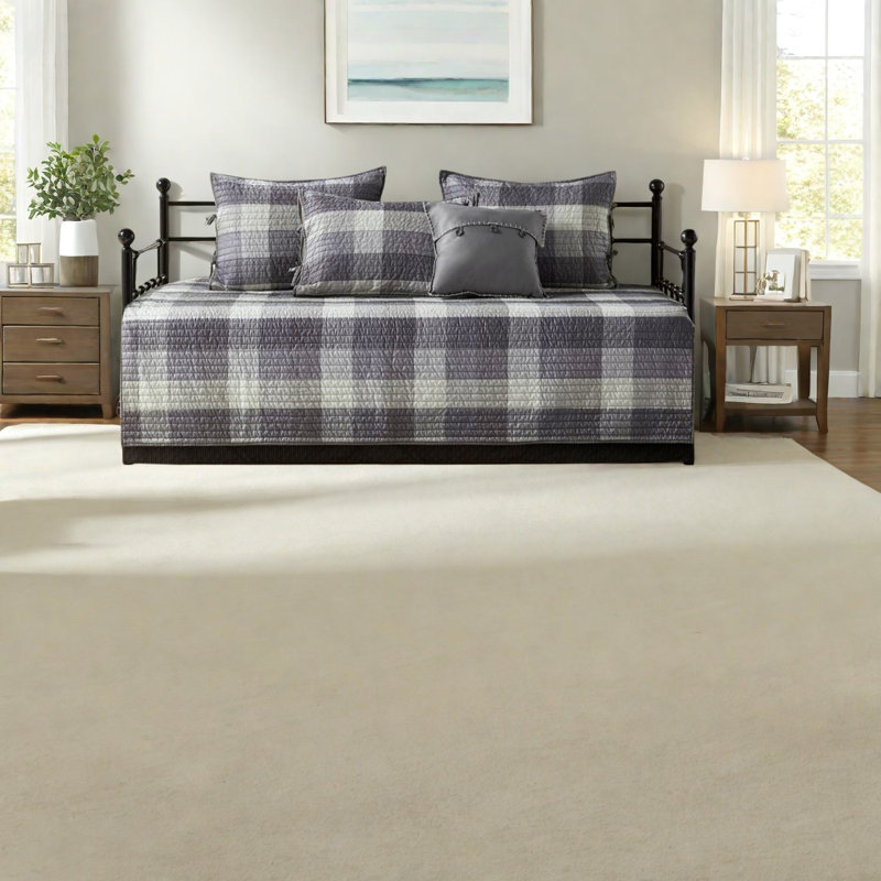 Ensembles de literie réversibles à carreaux, polyester confortable, charme rustique pour la maison