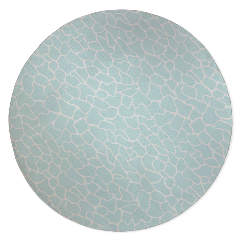 Patch Play Non-Slip Outdoor Rug, Round 5'