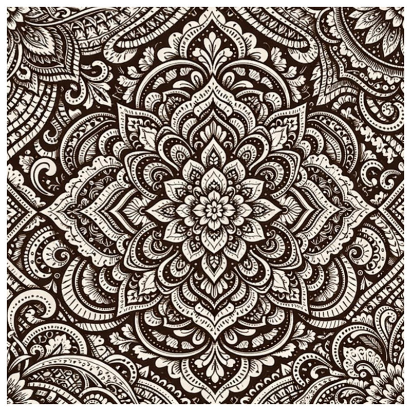 Couvre-lit matelassé à motif floral complexe, Double