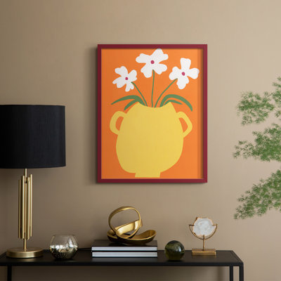 «Modern Blooms II», reproduction encadrée - bois massif
