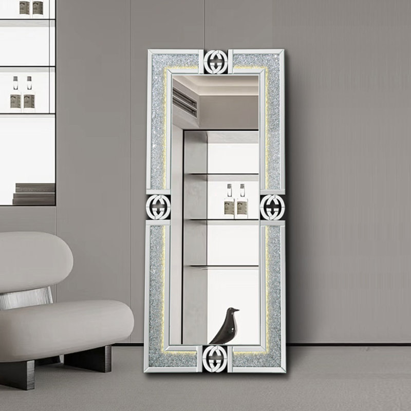 Floor Mirror 72" Rectangular With 3 Colour LED changing light