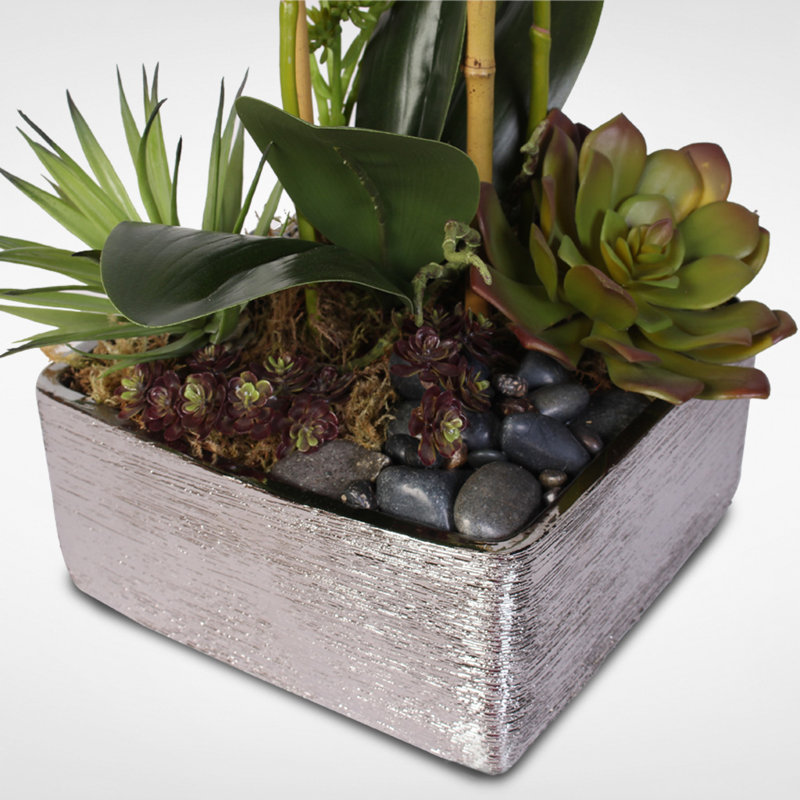 Silk Orchids Arrangement in Pot