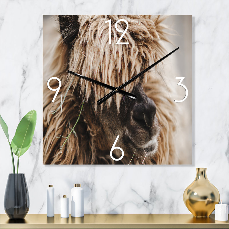 Portrait d'une horloge murale en alpaga, Grand