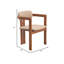 Fauteuil de salle à manger en cuir végétalien Cowles-1896961353-1939418452