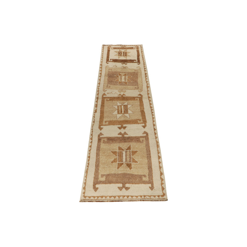 One-of-a-Kind 3'7" X 13'6" Hand Knotted Area Rug