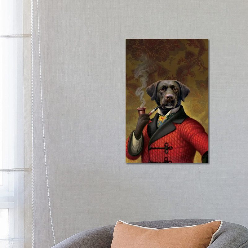 The Red Beret (Dog) by Dan Craig - Wrapped Canvas Print, No Frame, 66.04 cm H x 45.72 cm W x 1.91 cm D