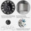 Portrait d'un cheval andalou noir - Horloge murale traditionnelle-1168770173