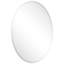 Miroir de salle de bain ovale biseauté sans cadre/meuble-lavabo Kaylie